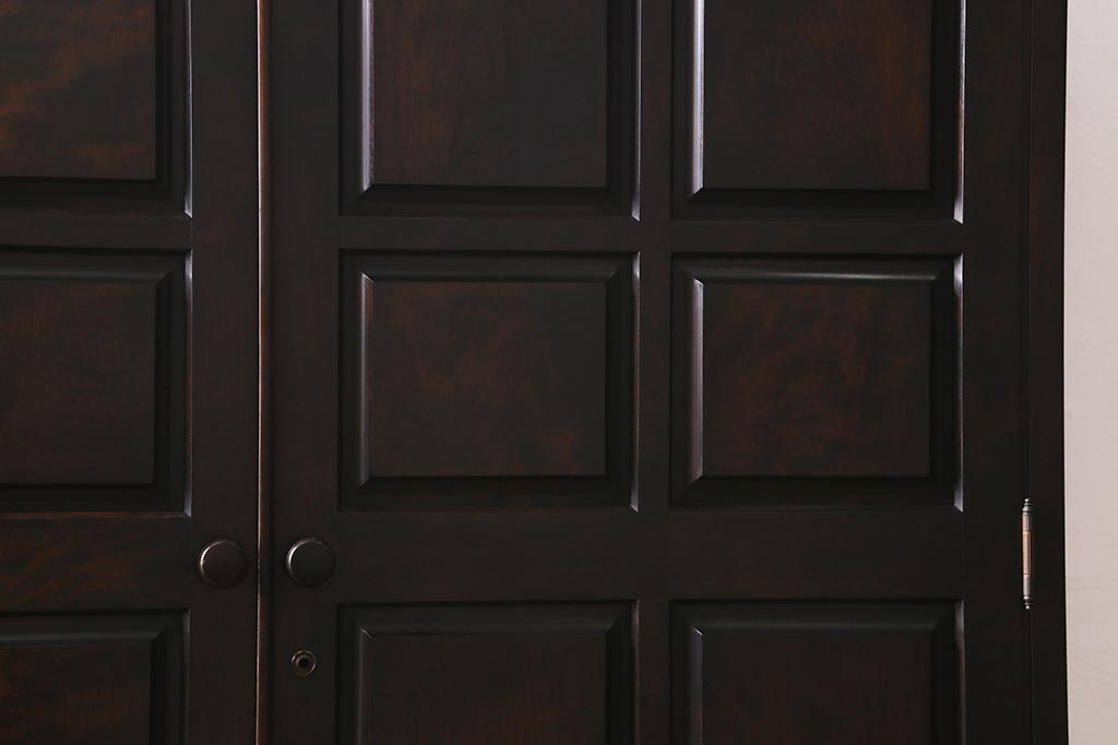 中古　えぞ民芸　えぞインテリア　衣装盆付き　収納力抜群の洋服タンス(衣装タンス)(R-040864)