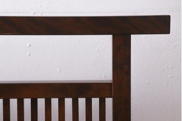 中古　ヴィンテージ家具　松本民芸家具　洗練された上品な佇まいが魅力のC型衝立(つい立て、パーテーション、ビンテージ)(定価約14万円)(R-040869)