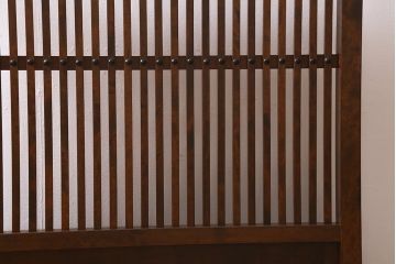 中古　ヴィンテージ家具　松本民芸家具　洗練された上品な佇まいが魅力のC型衝立(つい立て、パーテーション、ビンテージ)(定価約14万円)(R-040869)