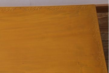 中古　伝統工芸　軽井沢彫り　桜の浮き彫りが上品な座卓(ローテーブル)(R-040872)