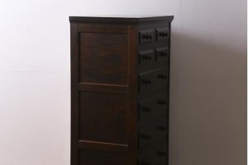 中古　北海道民芸家具　HM535 小物タンス　洗練されたデザインが魅力のスリムなチェスト(引き出し、タンス)(定価約20万5千円)(R-040878)