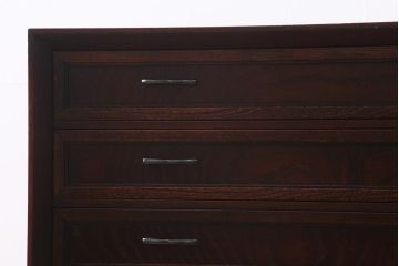 中古　国産　桐材　漆塗りが美しい指物家具の小タンス(引き出し、チェスト)(定価約24万円)(R-040880)