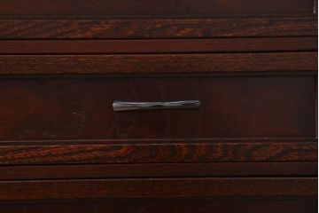 中古　国産　桐材　漆塗りが美しい指物家具の小タンス(引き出し、チェスト)(定価約24万円)(R-040880)