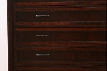 中古　国産　桐材　漆塗りが美しい指物家具の小タンス(引き出し、チェスト)(定価約24万円)(R-040880)