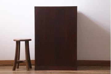 中古　国産　桐材　漆塗りが美しい指物家具の小タンス(引き出し、チェスト)(定価約24万円)(R-040880)