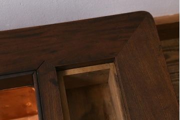 アンティーク　欅(ケヤキ)材・黒柿材　和の風情溢れる関西火鉢(長火鉢、囲炉裏)(R-040882)