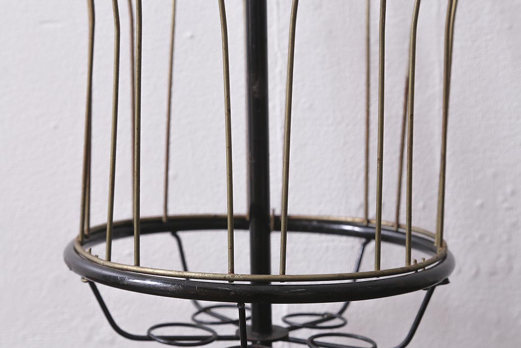 ヴィンテージ雑貨　レア!　回転式　レトロなスリッパスタンド(スリッパ立て、ビンテージ)(R-040885)