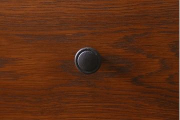 ラフジュ工房オリジナル　古材リメイク家具　引き出し付きパタパタ扉の収納棚(キャビネット、下駄箱)(R-040886)