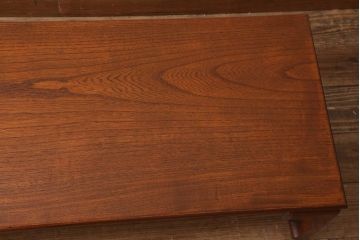 アンティーク家具　明治大正期　総ケヤキ材　天板一枚板　漆塗りが綺麗な座机(ローテーブル、花台)(R-040887)