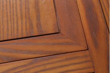 中古　民芸家具　昭和後期　栗材製　美しい杢目が上品な囲炉裏(火鉢、テーブル、ダイニングテーブル)(R-040888)