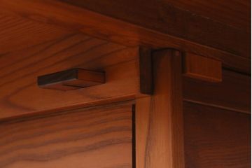 中古　民芸家具　昭和後期　栗材製　美しい杢目が上品な囲炉裏(火鉢、テーブル、ダイニングテーブル)(R-040888)