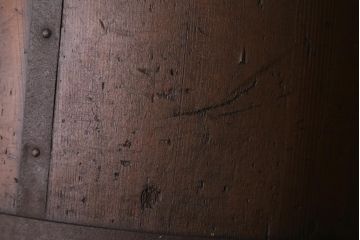 アンティーク雑貨　和製アンティーク　古民具　大黒天の刻印入りの一斗升(一斗マス)(R-040892)