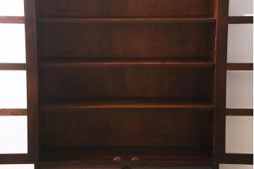 中古　北海道民芸家具　#115　和洋折衷のお部屋におすすめなブックケース(本箱、収納棚、戸棚)(R-040893)
