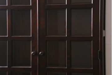 中古　北海道民芸家具　#115　和洋折衷のお部屋におすすめなブックケース(本箱、収納棚、戸棚)(R-040893)