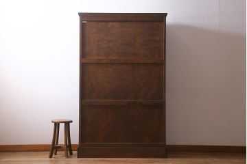 中古　北海道民芸家具　#115　和洋折衷のお部屋におすすめなブックケース(本箱、収納棚、戸棚)(R-040893)