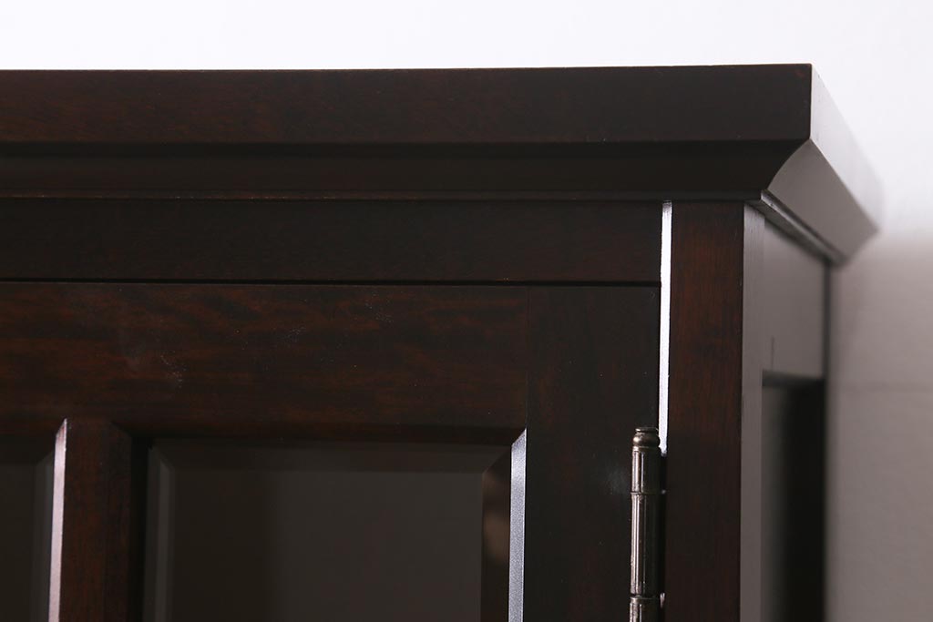 中古　北海道民芸家具　HM165K　高級感が漂う食器棚(カップボード、キャビネット)(定価約43万円)(R-040894)