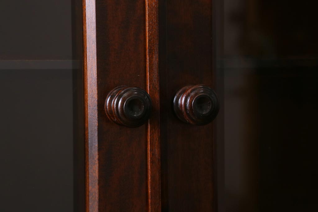 中古　北海道民芸家具　HM165K　高級感が漂う食器棚(カップボード、キャビネット)(定価約43万円)(R-040894)