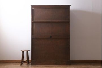 中古　北海道民芸家具　HM165K　高級感が漂う食器棚(カップボード、キャビネット)(定価約43万円)(R-040894)