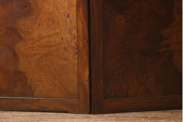 アンティーク家具　和製アンティーク　大正昭和初期　総ケヤキ材製　激レア!玉杢材を贅沢に使用した衝立(つい立て、パーテーション、仕切り)(R-040895)