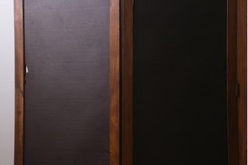 アンティーク家具　和製アンティーク　大正昭和初期　総ケヤキ材製　激レア!玉杢材を贅沢に使用した衝立(つい立て、パーテーション、仕切り)(R-040895)