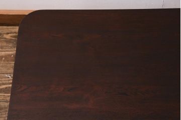 アンティーク家具　和製アンティーク　昭和中期　栓材　味わい深い木目が目を引く角ちゃぶ台(折りたたみテーブル、座卓、ローテーブル)(R-040903)