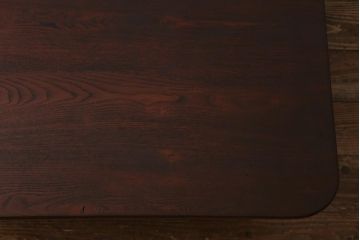 アンティーク家具　和製アンティーク　昭和中期　栓材　味わい深い木目が目を引く角ちゃぶ台(折りたたみテーブル、座卓、ローテーブル)(R-040903)