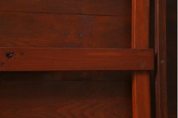 アンティーク家具　和製アンティーク　昭和中期　栓材　味わい深い木目が目を引く角ちゃぶ台(折りたたみテーブル、座卓、ローテーブル)(R-040903)