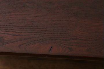 アンティーク家具　和製アンティーク　昭和中期　栓材　味わい深い木目が目を引く角ちゃぶ台(折りたたみテーブル、座卓、ローテーブル)(R-040903)