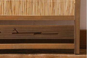 ビンテージ家具　透かしの意匠が風情あふれる四連折り畳み式パーテーション(衝立、仕切り)(R-040908)