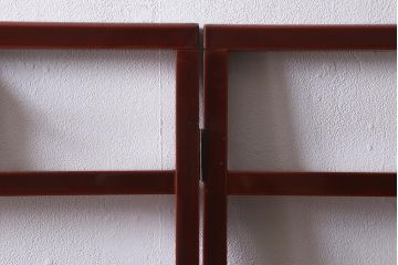 アンティーク家具　春慶塗　和風インテリアにおすすめなフック付きの便利な衣桁(着物掛け、ハンガーラック)(R-040909)