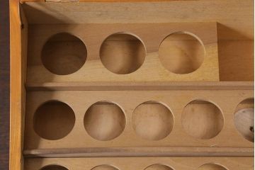 レトロ雑貨　プレパラート製作用具　昭和レトロな実験器具セット(木箱、ガラス瓶、薬瓶)(R-040916)