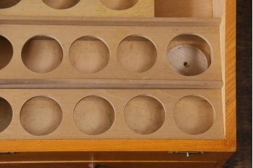 レトロ雑貨　プレパラート製作用具　昭和レトロな実験器具セット(木箱、ガラス瓶、薬瓶)(R-040916)