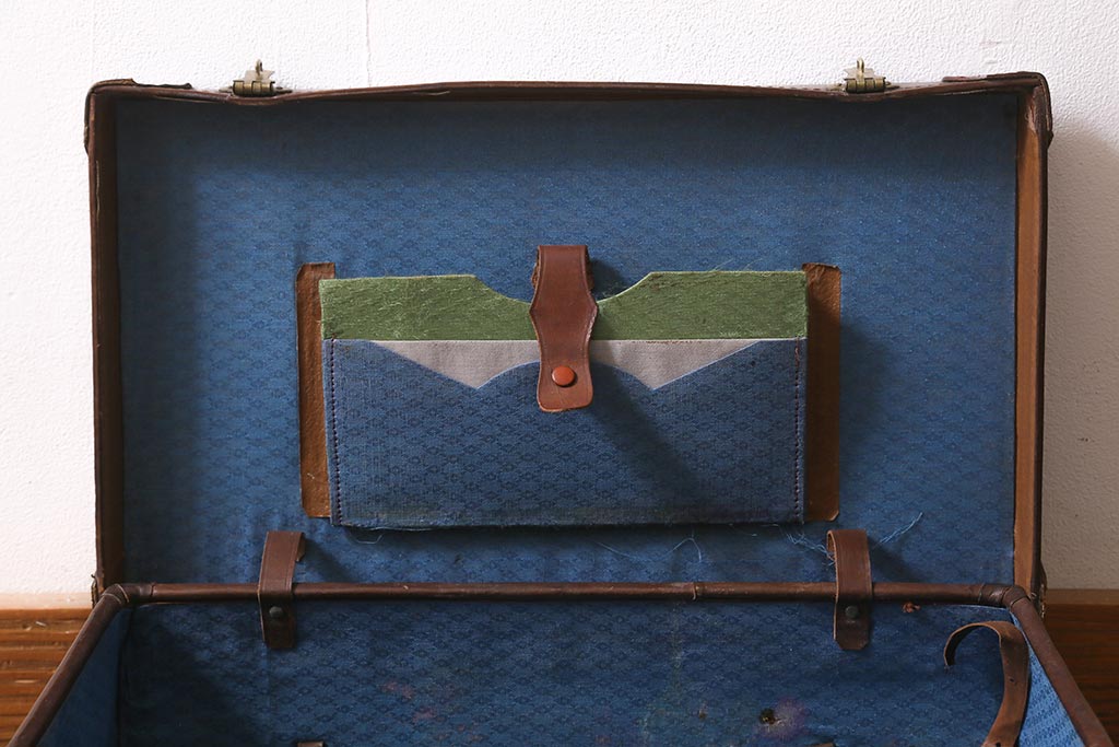 ヴィンテージ　レトロな魅力が漂うトランク(鞄、カバン、収納、ディスプレイ、ビンテージ)(R-040920)