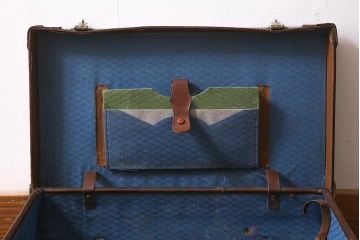 ヴィンテージ　レトロな魅力が漂うトランク(鞄、カバン、収納、ディスプレイ、ビンテージ)(R-040920)