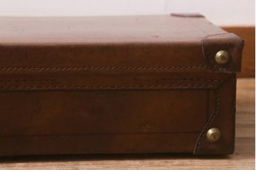 ヴィンテージ　レトロな魅力が漂うトランク(鞄、カバン、収納、ディスプレイ、ビンテージ)(R-040920)