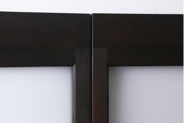 アンティーク建具　背高リメイク　昭和レトロ　ダイヤガラス・すりガラス入り　吊り下げタイプのガラス戸3枚セット(引き戸)(R-040924)