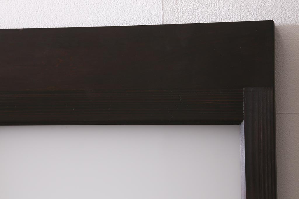 アンティーク建具　背高リメイク　昭和レトロ　ダイヤガラス・すりガラス入り　吊り下げタイプのガラス戸3枚セット(引き戸)(R-040924)