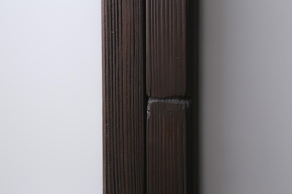 アンティーク建具　背高リメイク　昭和レトロ　ダイヤガラス・すりガラス入り　吊り下げタイプのガラス戸3枚セット(引き戸)(R-040924)