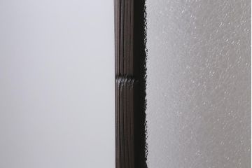 アンティーク建具　背高リメイク　昭和レトロ　ダイヤガラス・すりガラス入り　吊り下げタイプのガラス戸3枚セット(引き戸)(R-040924)