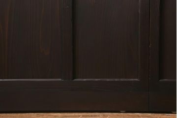 アンティーク建具　背高リメイク　昭和レトロ　ダイヤガラス・すりガラス入り　吊り下げタイプのガラス戸3枚セット(引き戸)(R-040924)