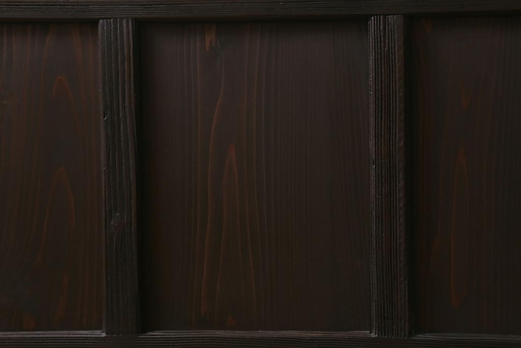 アンティーク建具　背高リメイク　昭和レトロ　ダイヤガラス・すりガラス入り　吊り下げタイプのガラス戸3枚セット(引き戸)(R-040924)