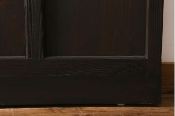 アンティーク建具　背高リメイク　昭和レトロ　ダイヤガラス・すりガラス入り　吊り下げタイプのガラス戸3枚セット(引き戸)(R-040924)