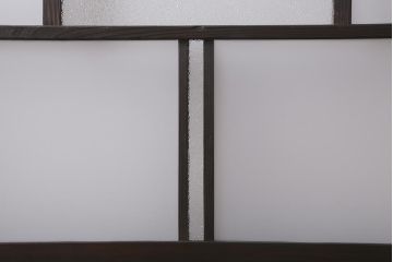 アンティーク建具　背高リメイク　昭和レトロ　ダイヤガラス・すりガラス入り　吊り下げタイプのガラス戸3枚セット(引き戸)(R-040924)