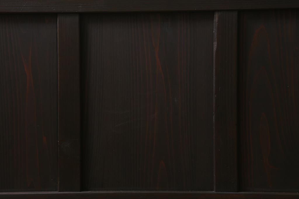 アンティーク建具　背高リメイク　昭和レトロ　ダイヤガラス・すりガラス入り　吊り下げタイプのガラス戸3枚セット(引き戸)(R-040924)