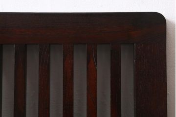 中古　九州民芸家具　本革　総ケヤキ材　漆塗り　上質な雰囲気漂う1人掛けソファ(定価30万円)(1Pソファ、椅子、アームチェア)(R-040926)