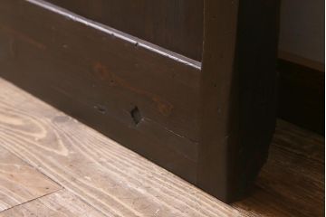 アンティーク建具　明治大正期　亀甲金網　和の風情溢れる格子蔵戸(引き戸、建具、玄関戸)(R-040930)