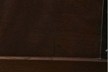 アンティーク建具　明治大正期　総ケヤキ材　亀甲金網　和の風情溢れる格子蔵戸(引き戸、建具、玄関戸)(R-040931)