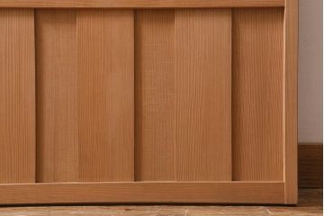 レトロ家具　竹の桟が和空間を高める御簾戸2枚セット(簾戸、簀戸、葭戸、夏障子、夏戸、窓、葦戸)(R-040932)