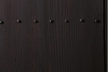 アンティーク建具　明治大正期　ヒノキ材　すっきりとした佇まいの蔵戸(玄関戸、引き戸、建具)(R-040933)