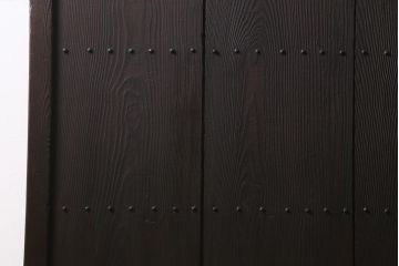 アンティーク建具　明治大正期　ヒノキ材　すっきりとした佇まいの蔵戸(玄関戸、引き戸、建具)(R-040933)